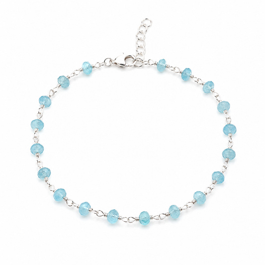 Aquamarine Gemstone Layering Bracelet