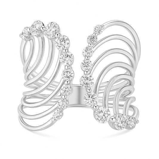 14K White Gold Diamond Ring, 0.70ct