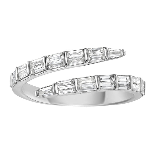 14K White Gold Diamond Ring, 0.59ct