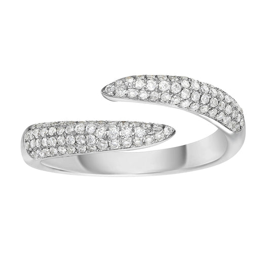 14K White Gold Diamond Ring, 0.37ct