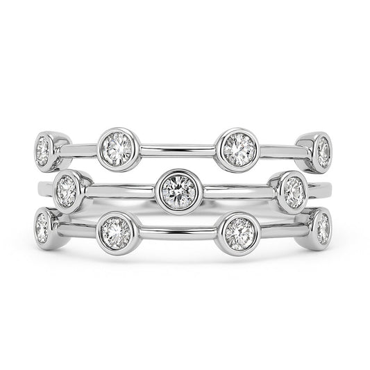 14K White Gold Diamond Ring, 0.42ct