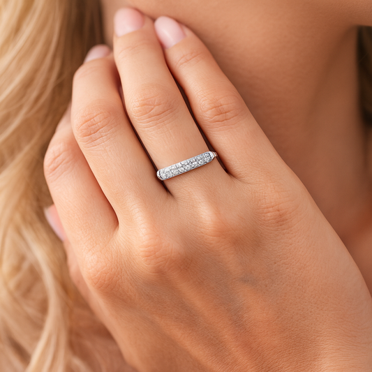 14K White Gold Diamond Ring, 0.31ct