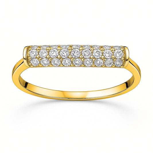 14K Yellow Gold Diamond Ring, Round 0.31ct