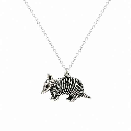 Armadillo Charm Sterling Silver Necklace - Handmade Jewelry