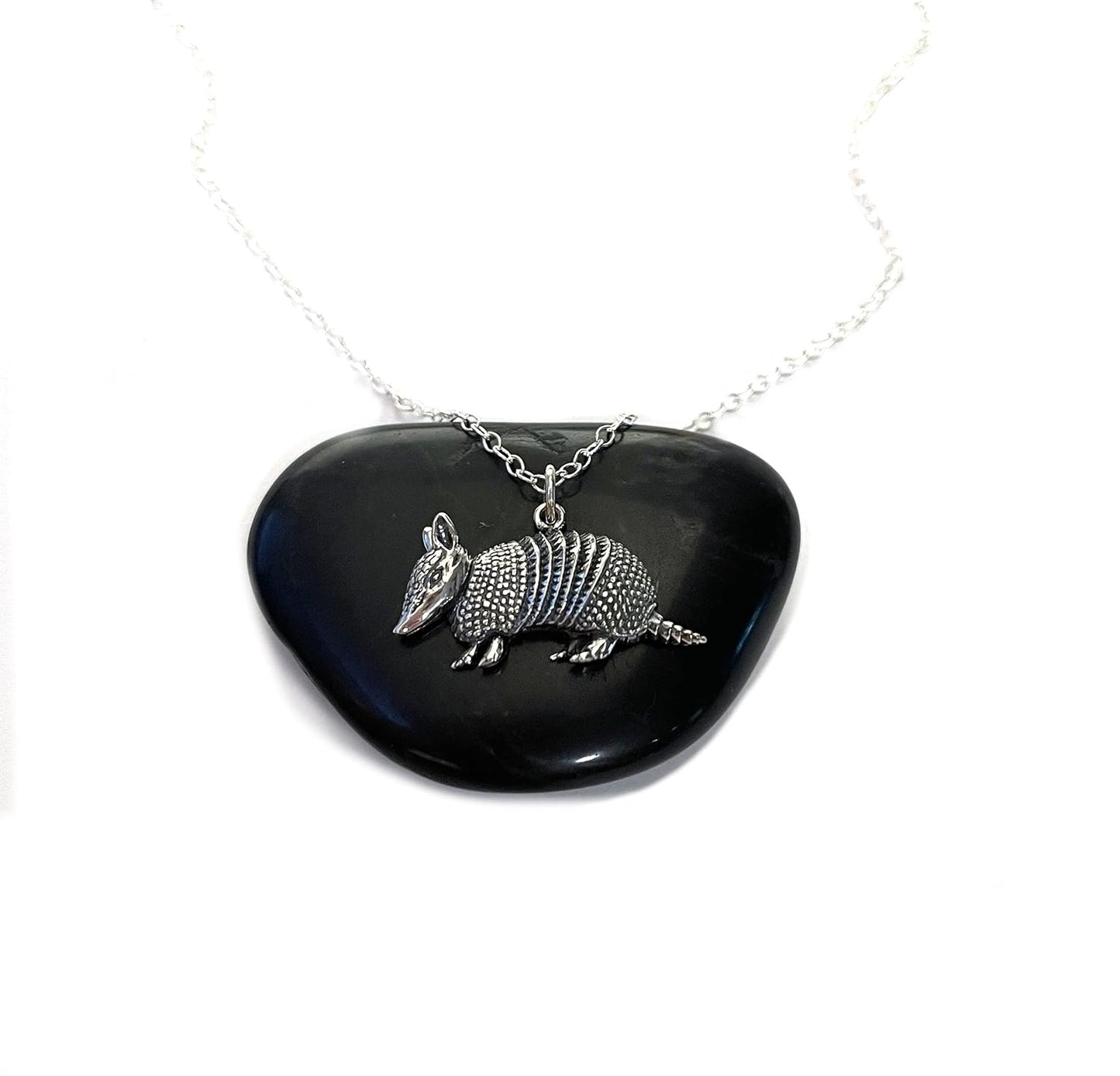 Armadillo Charm Sterling Silver Necklace - Handmade Jewelry