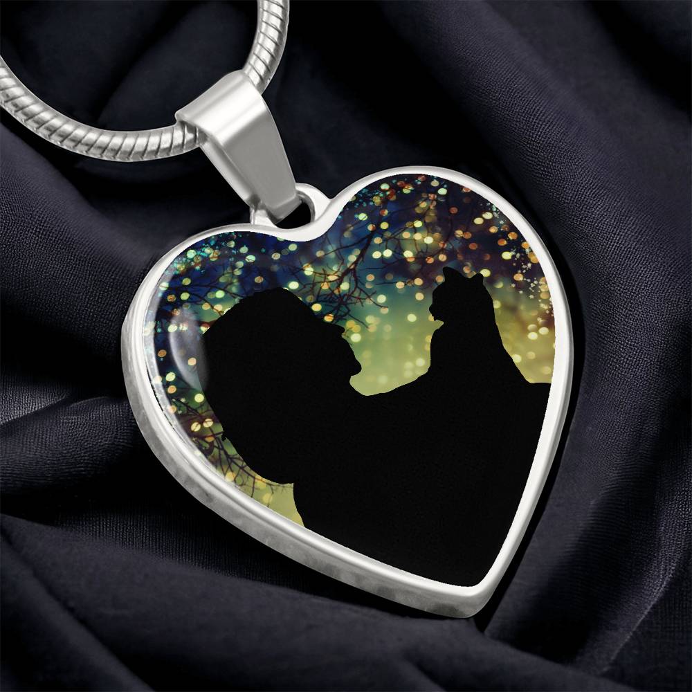 Cat Lady Christmas Love Necklace