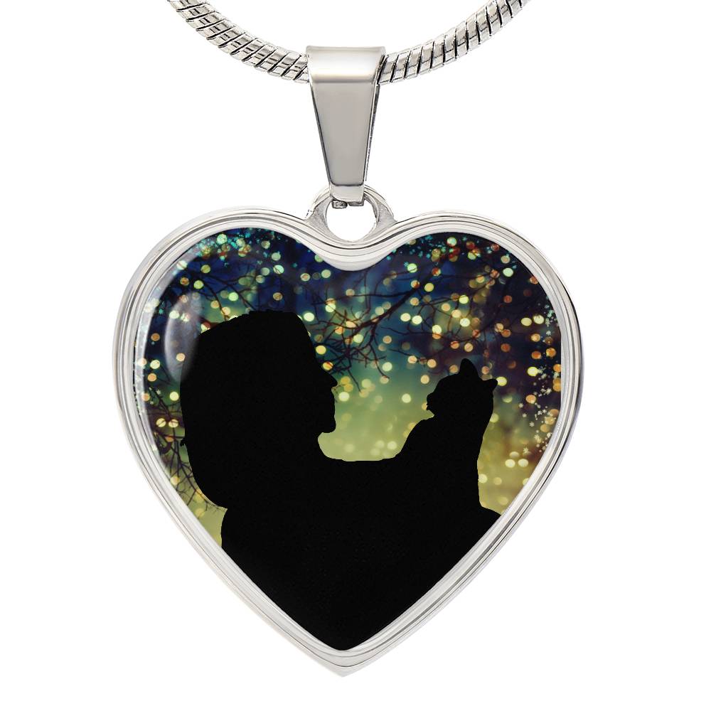 Cat Lady Christmas Love Necklace