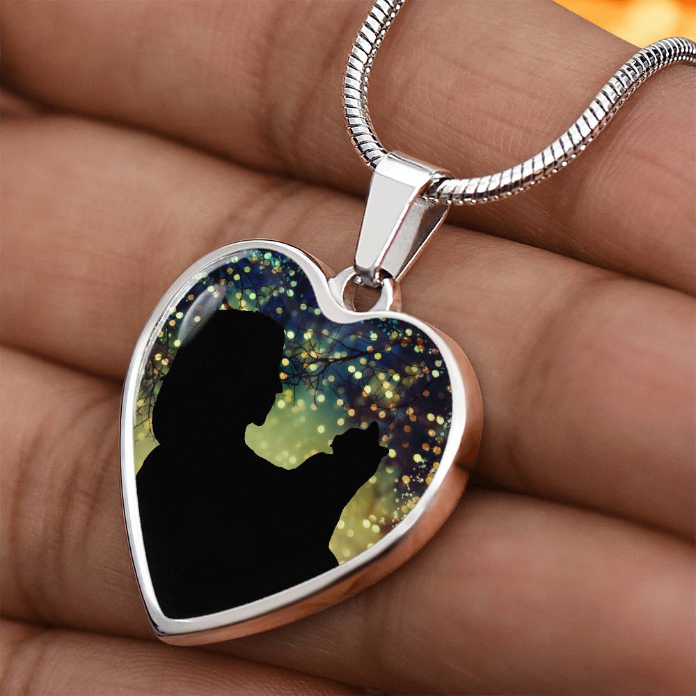 Cat Lady Christmas Love Necklace