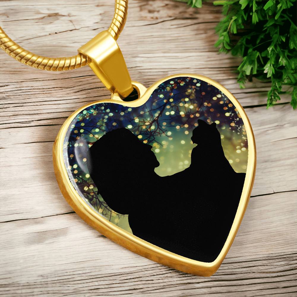 Cat Lady Christmas Love Necklace