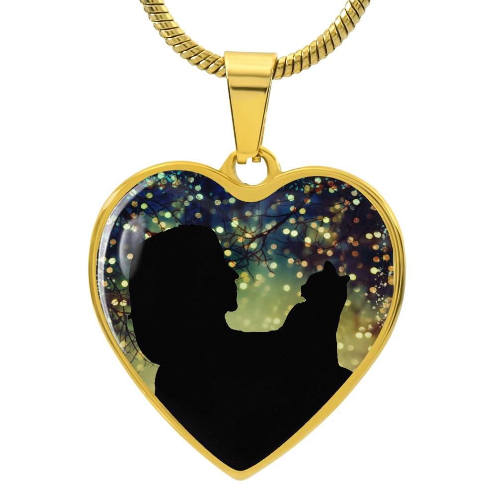 Cat Lady Christmas Love Necklace