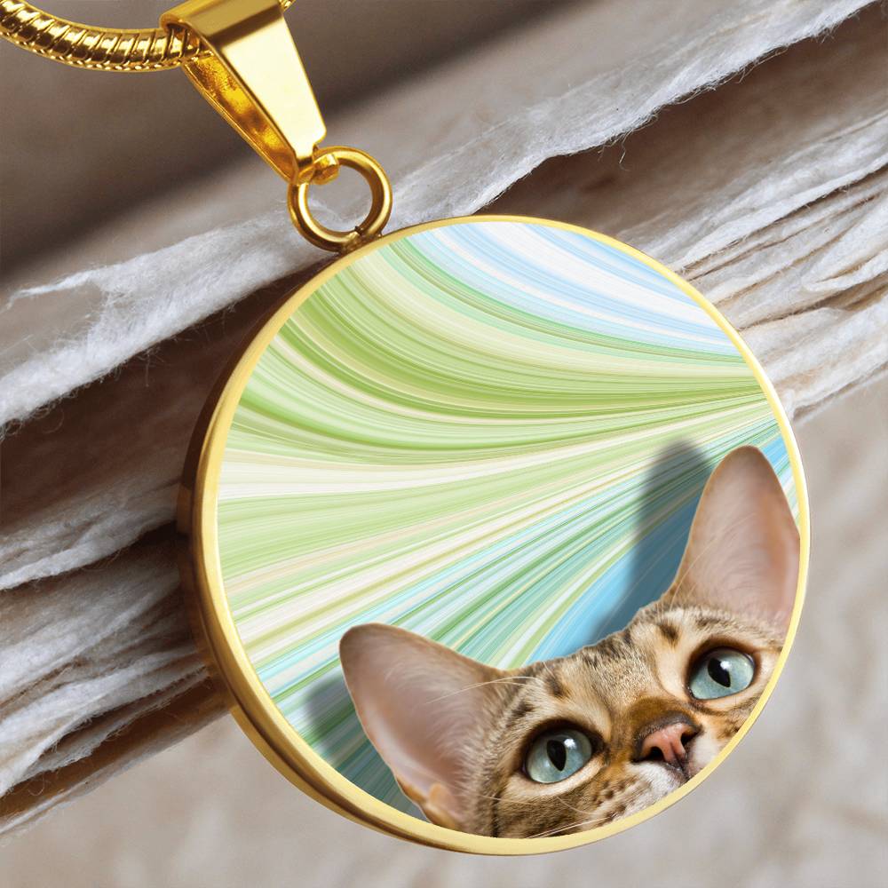 Peeking Tabby Necklace