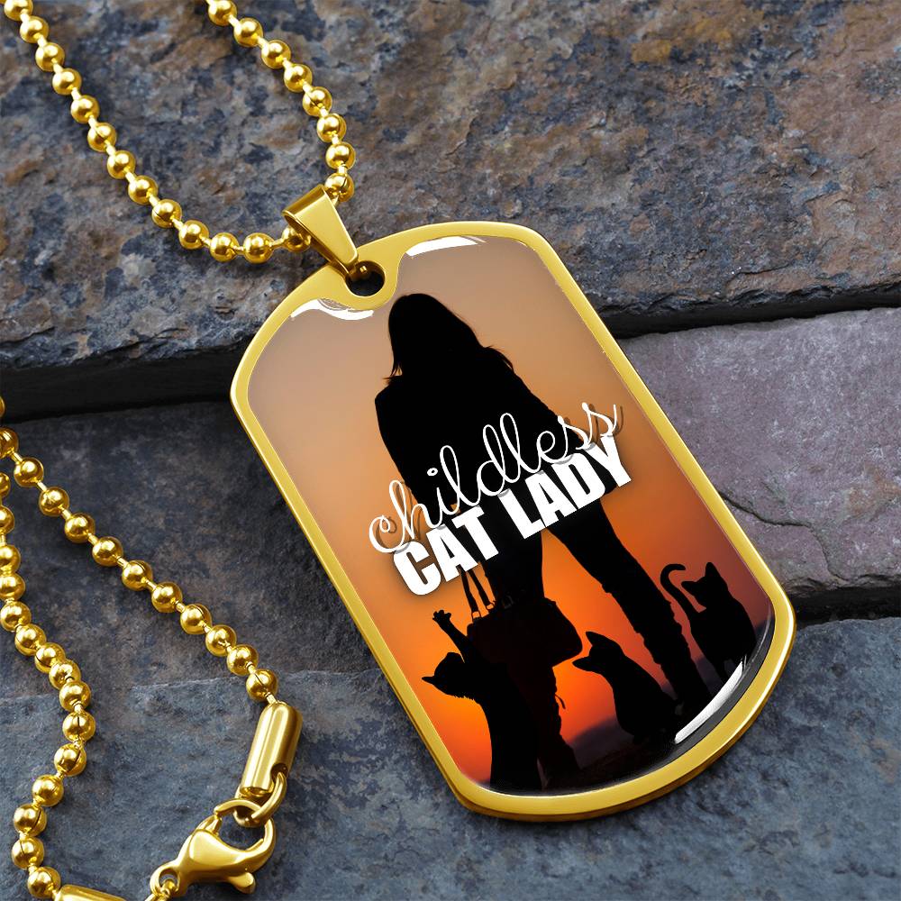 Sunset Childless Cat Lady Necklace