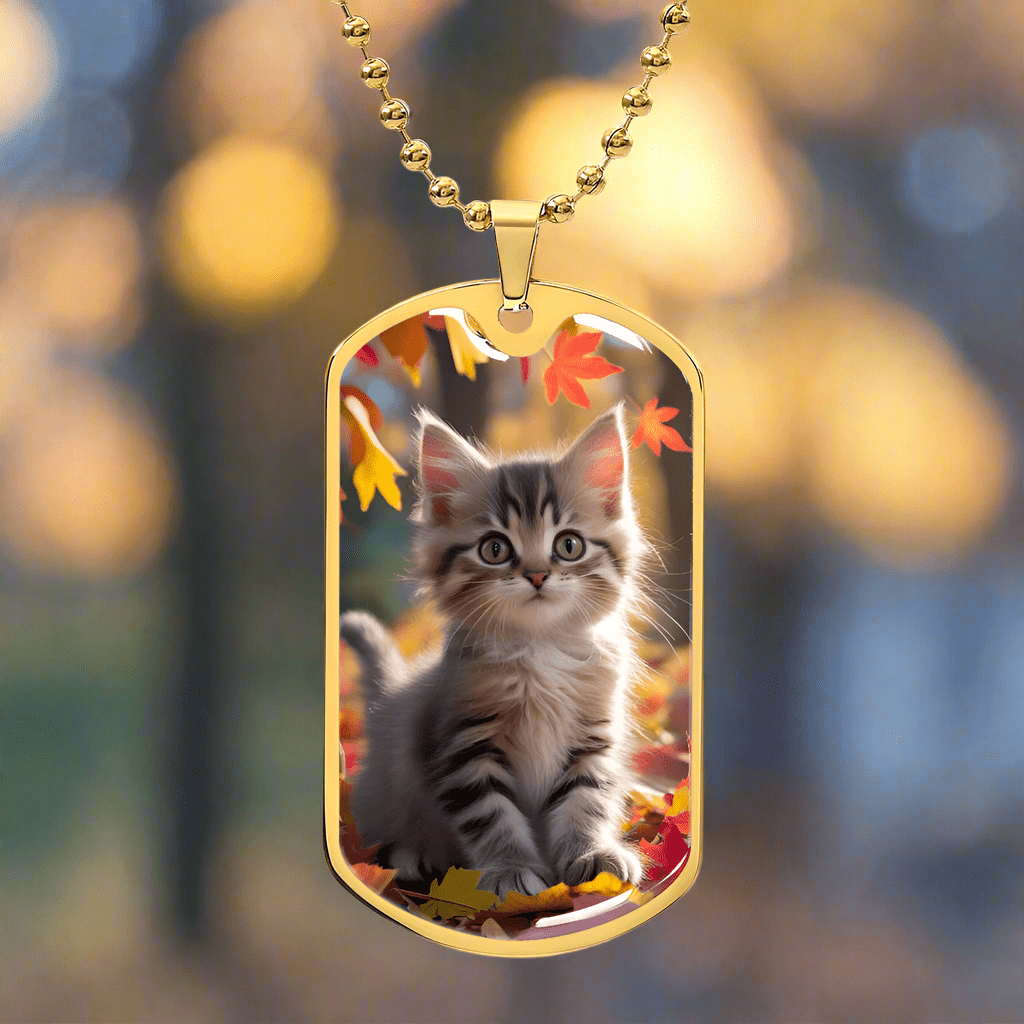 Autumn Kitten Necklace for Cat Lovers