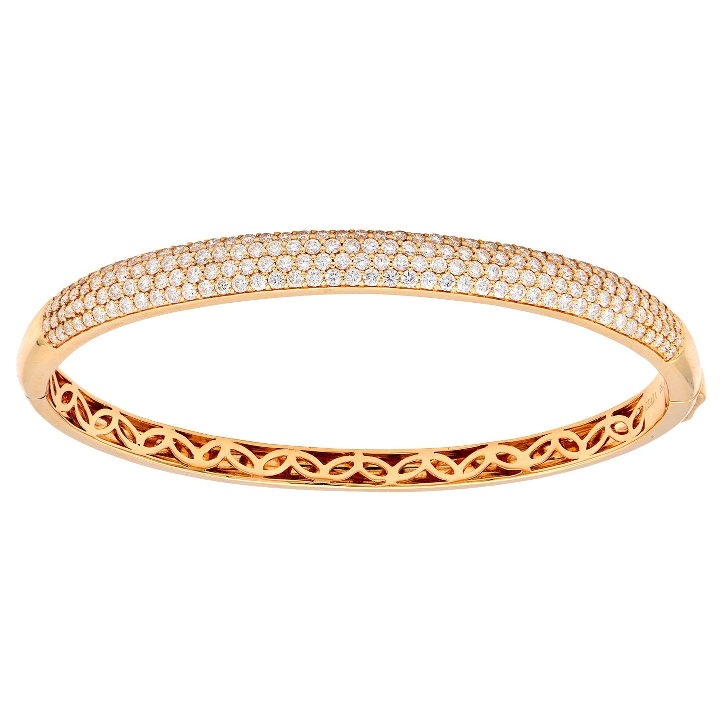18K Rose Gold Diamond Bangle, 2.32ct
