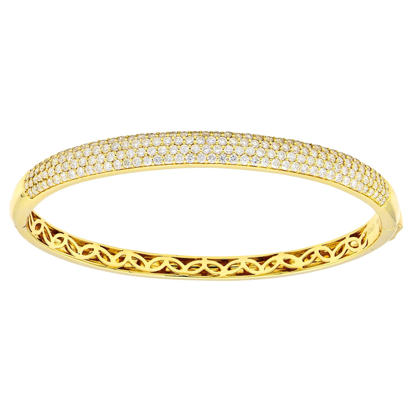 18K Yellow Gold Diamond Bangle, 2.48ct