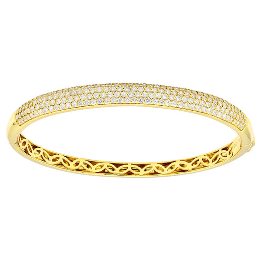 18K Yellow Gold Diamond Bangle, 2.48ct