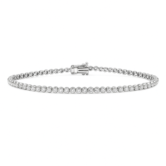 18K White Gold Diamond Bracelet, 1ct