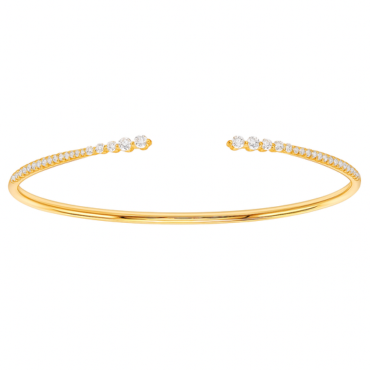 18K Rose Gold Diamond Bangle, 0.49ct