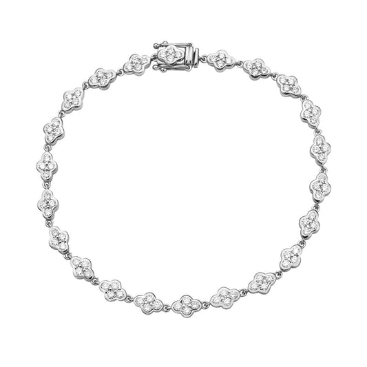 18K White Gold Diamond Bracelet, 1.83ct