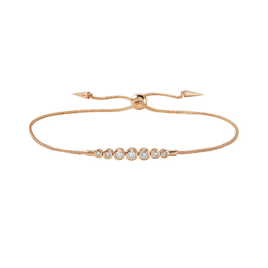 18K Rose Gold Diamond Bracelet, 0.35ct