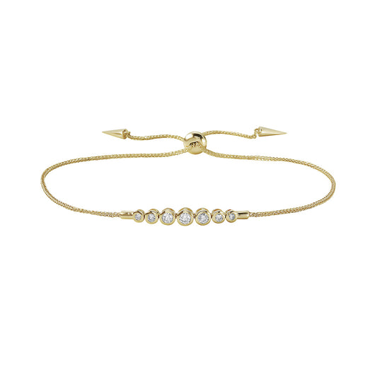 18K Yellow Gold Diamond Bracelet, 0.34ct
