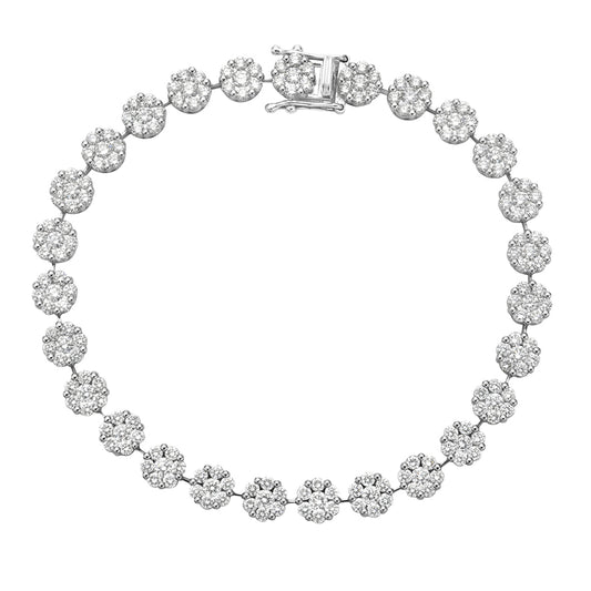 18K White Gold Diamond Bracelet, 4.86ct