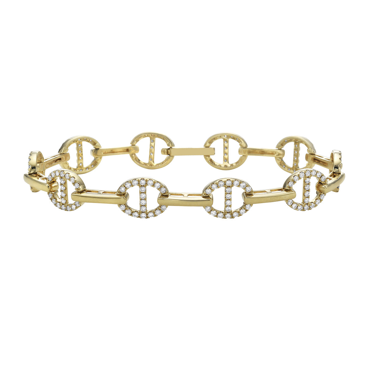 18K Yellow Gold Diamond Bracelet, 1.17ct