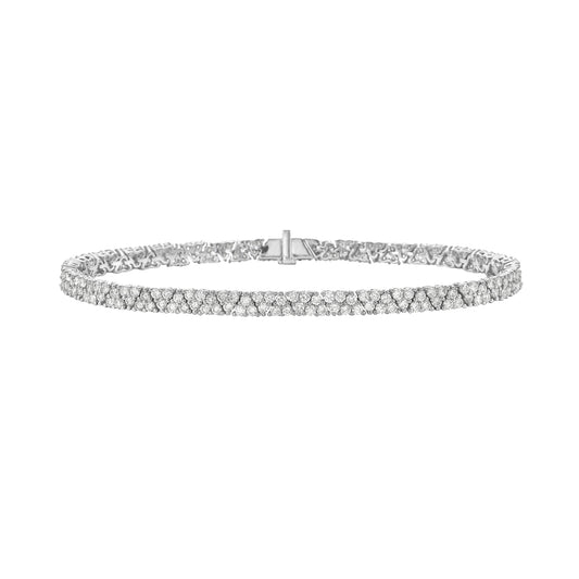 18K White Gold Diamond Bracelet, 2.8ct