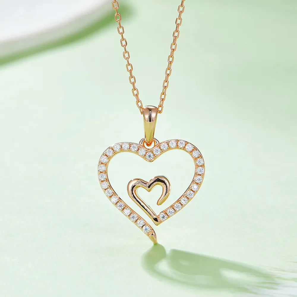Sparkala™ 925 Sterling Silver Heart Pendant Necklace