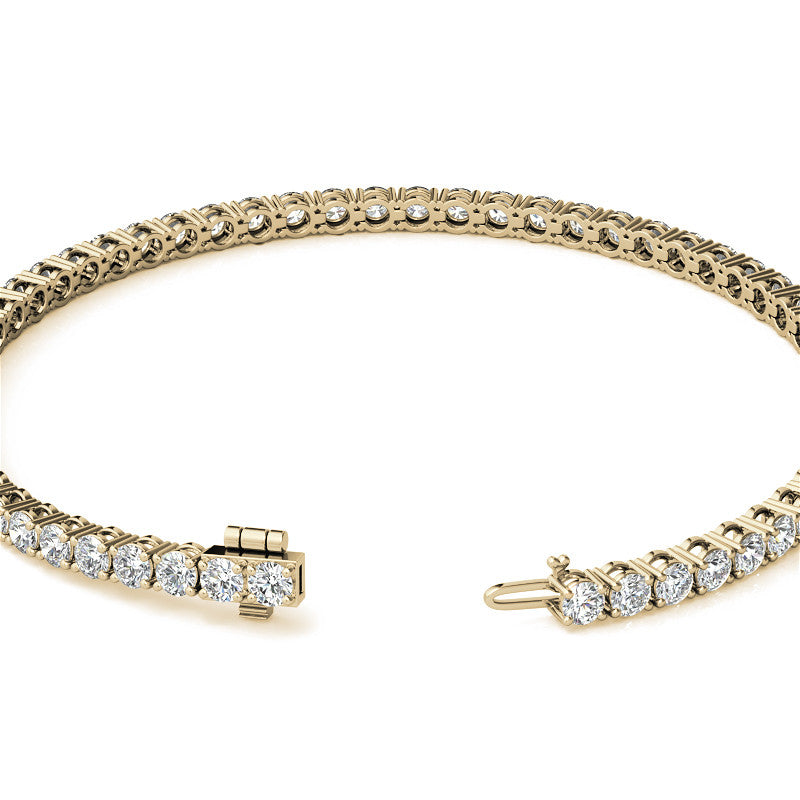 6.00 CTW AGI Certified Lab-Grown Diamond Tennis Bracelet in 14K Yellow or White Gold | G/VS Clarity