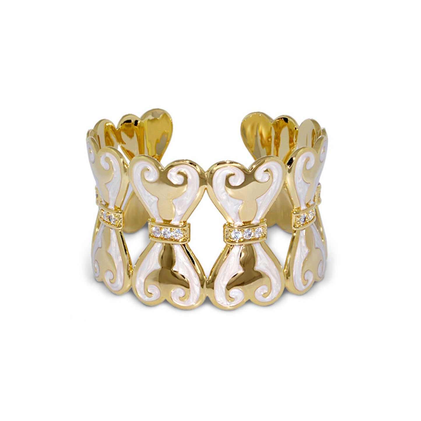 Bows and Hearts Bangle