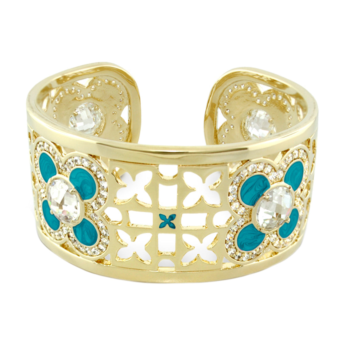 Floral Knight Cuff Bangle