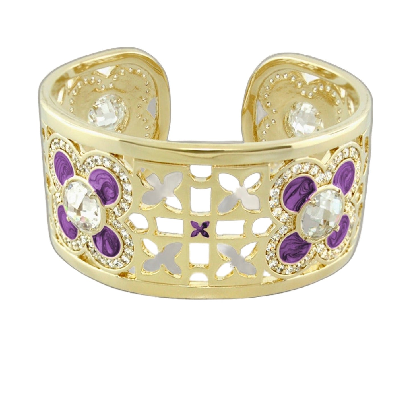 Floral Knight Cuff Bangle