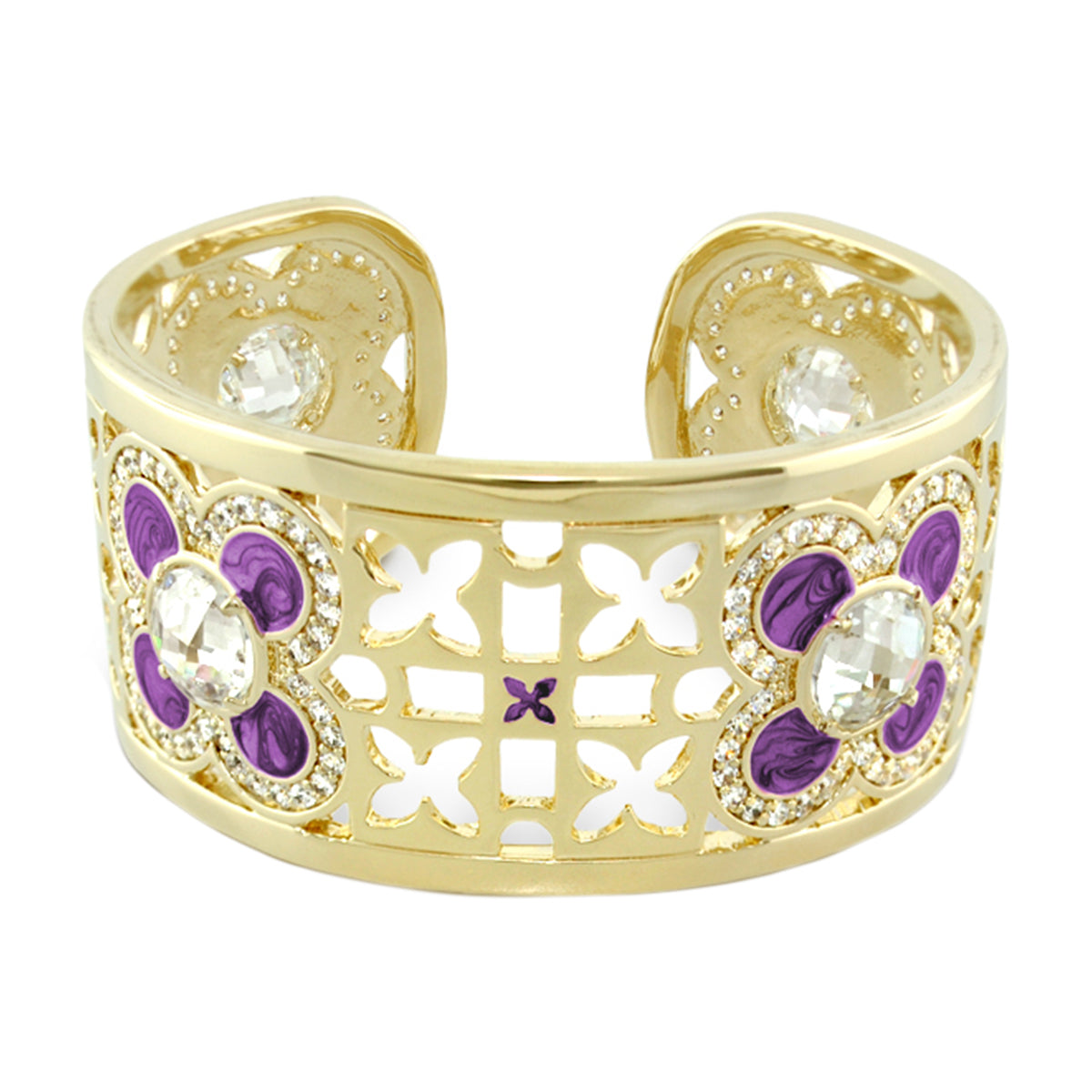 Floral Knight Cuff Bangle