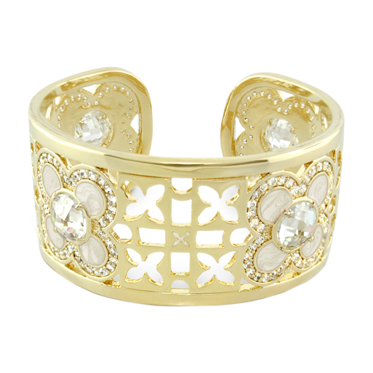 Floral Knight Cuff Bangle