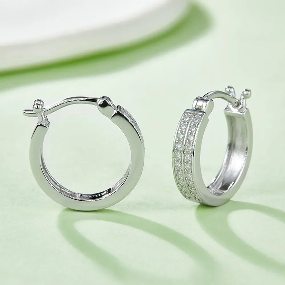 Sparkala™ 925 Sterling Silver Huggie Earrings