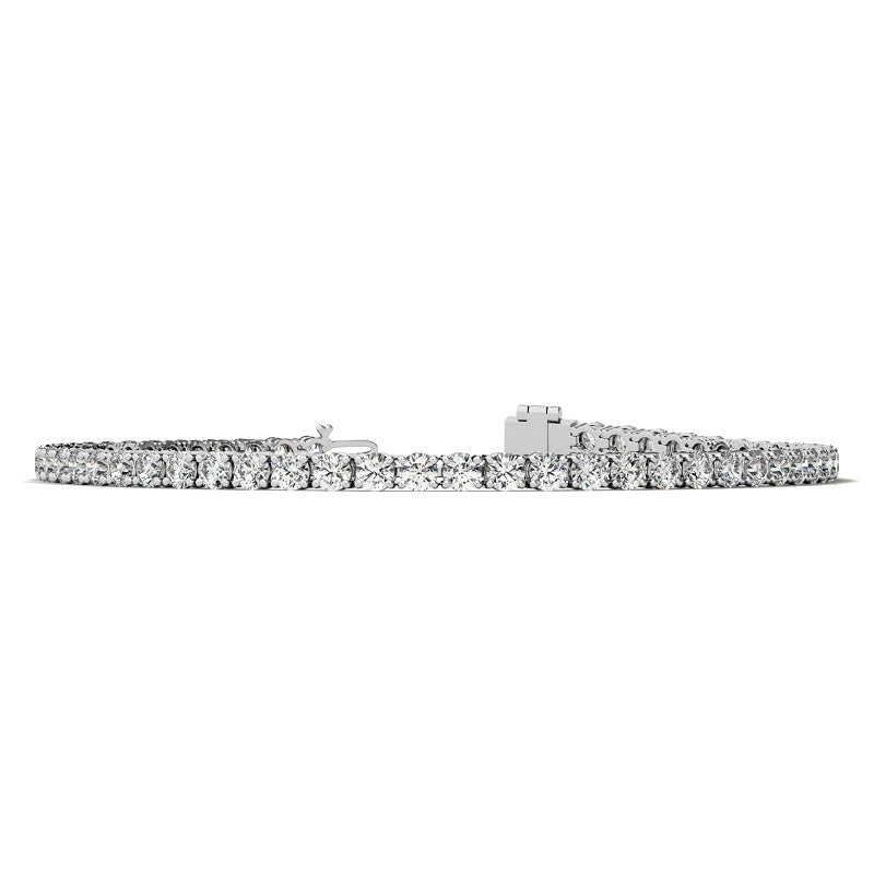 3.00 CTW AGI Certified Lab-Grown Diamond Tennis Bracelet in 14K Yellow or White Gold – G/VS Clarity