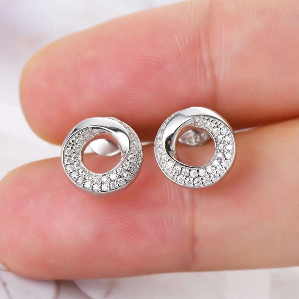 925 Sterling Silver Inlaid Sparkala™ Stud Earrings