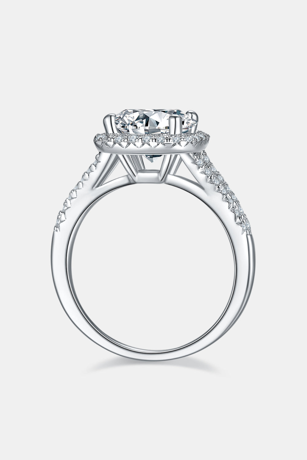 3 Carat Brilliant Round Cut Sparkala™ Halo Ring (Platinum Over Pure Sterling Silver)
