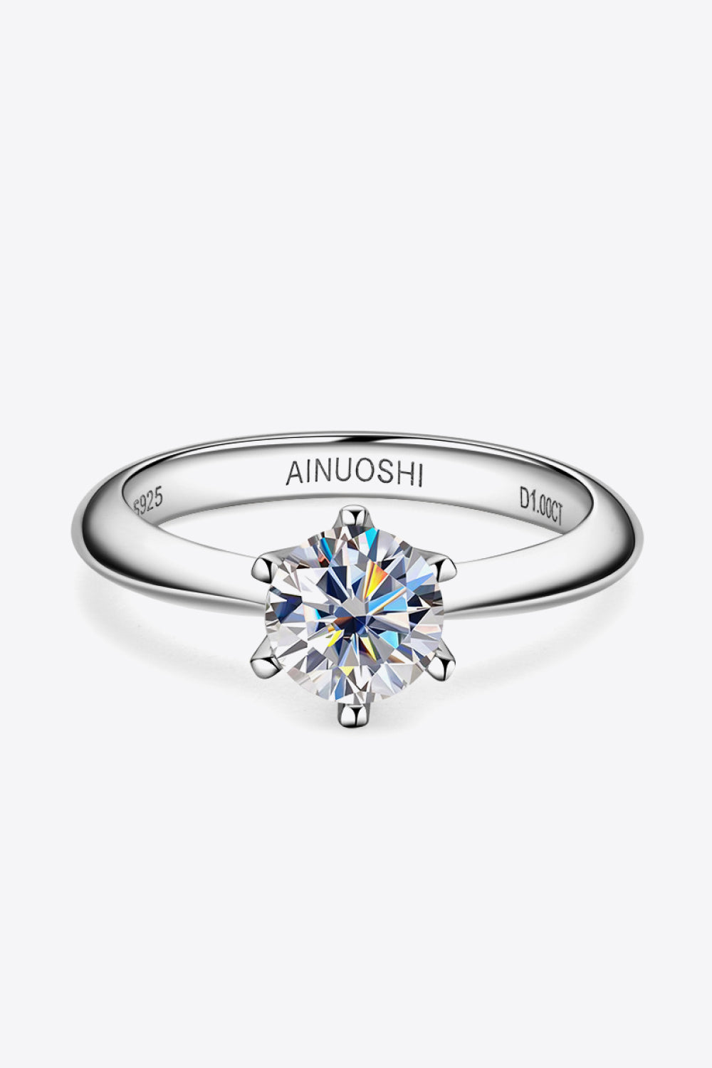 1 Carat Brilliant Round Cut Sparkala™ Platinum-Plated Ring