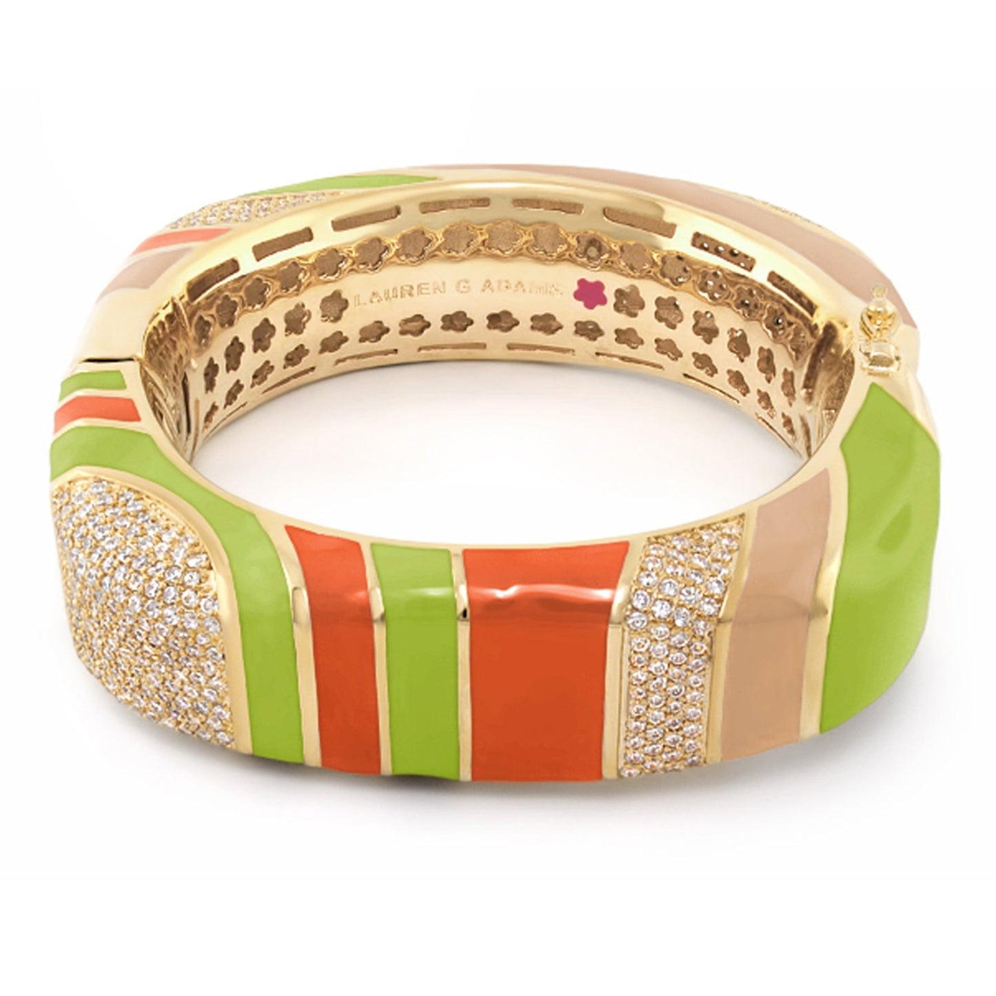 Stripes of Pave Bangle