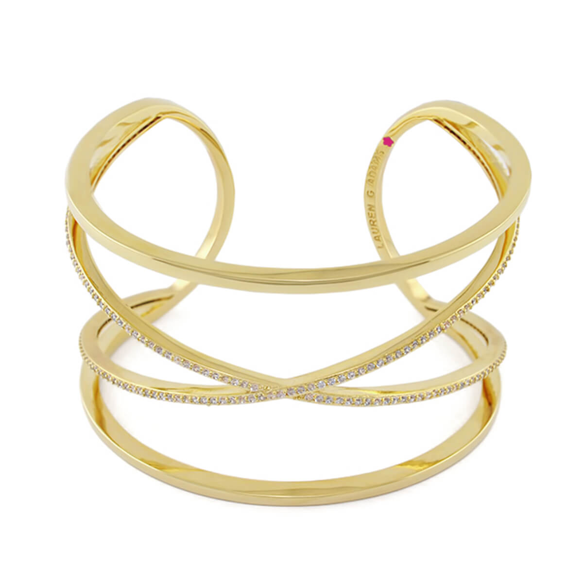 Axis 18k Gold-Plated Geometric Bangle