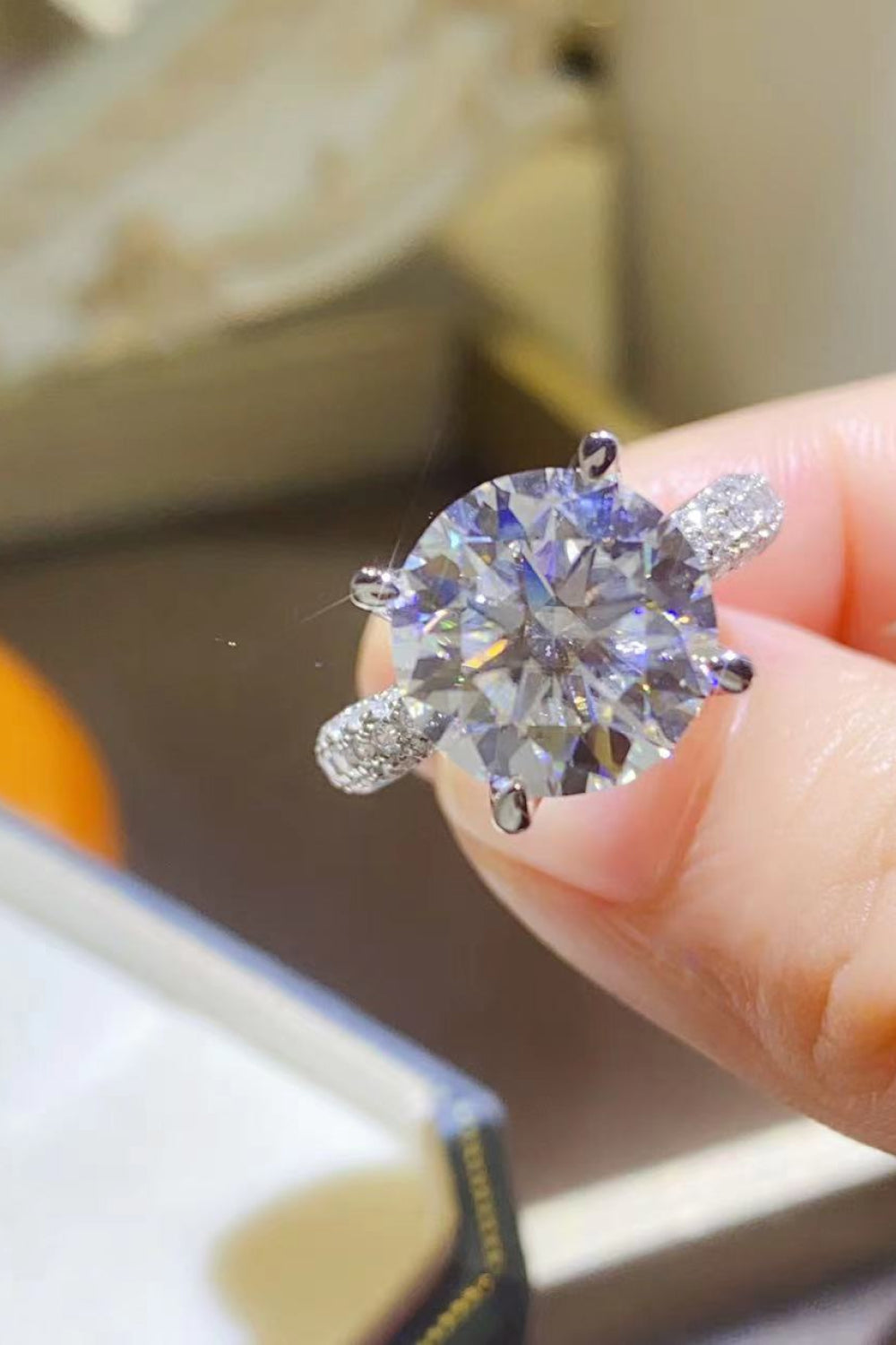 5 Carat Brilliant Round Cut Sparkala™ Platinum Over Pure Sterling Silver Ring