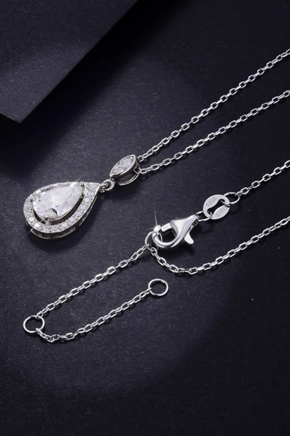 1.5 Carat Sparkala™ 925 Sterling Silver Teardrop Necklace