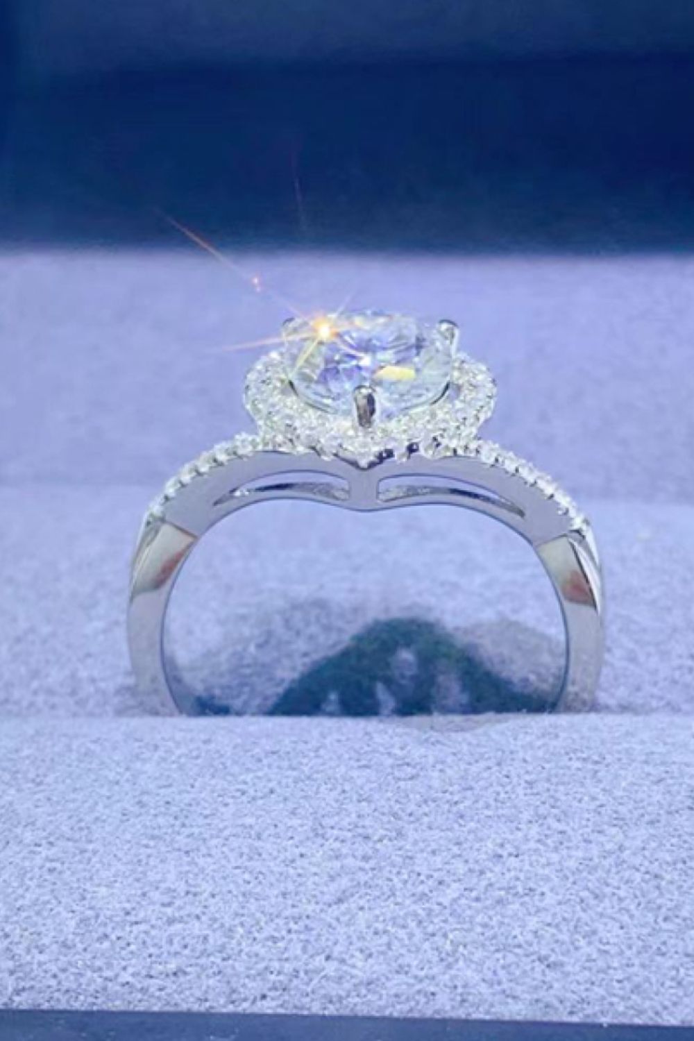 Adored 1 Carat Yellow Green Sparkala™ Platinum Over Pure Sterling Silver Heart Ring