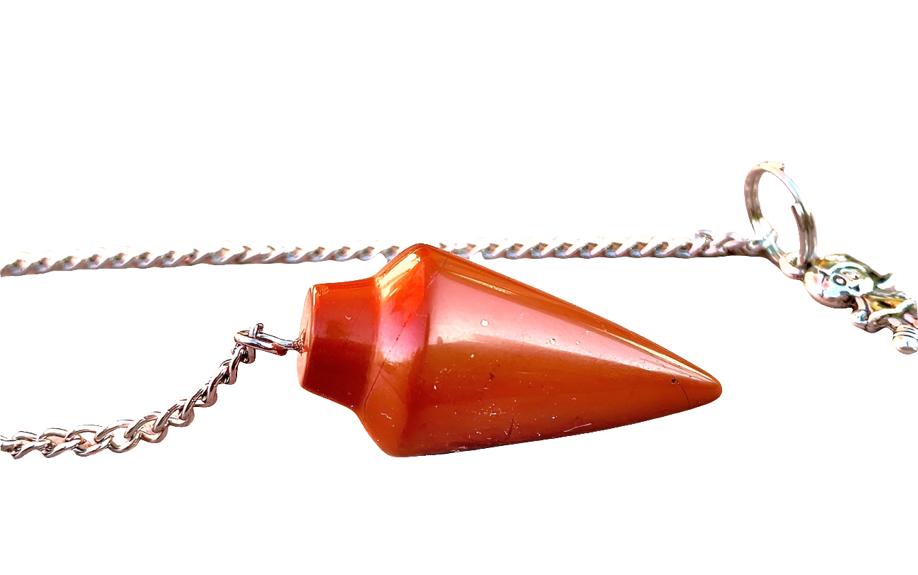 Handmade Natural Red Jasper gemstone dowsing Pendulum