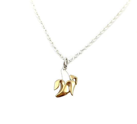 Sterling Silver Banana Necklace