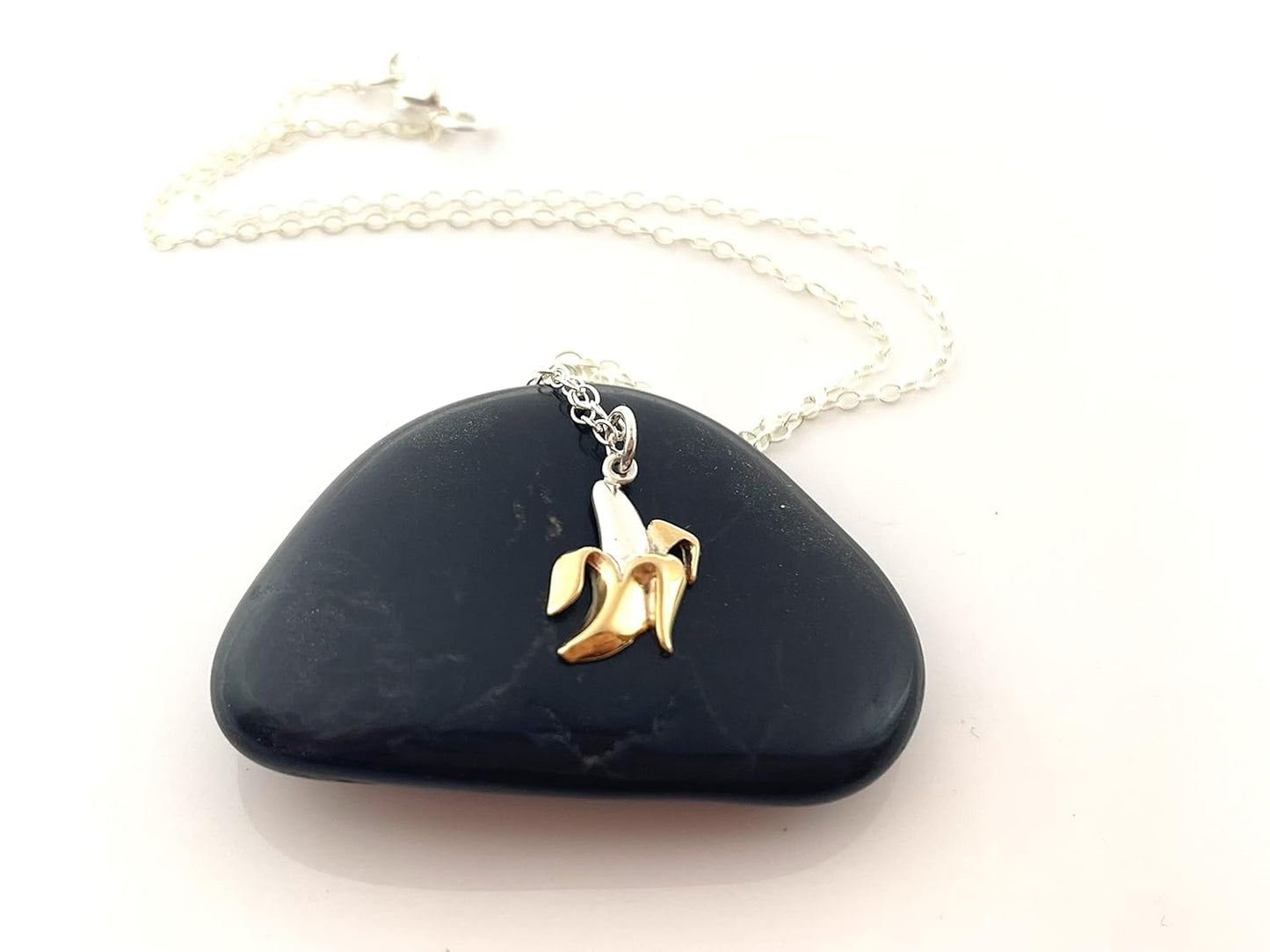 Sterling Silver Banana Necklace