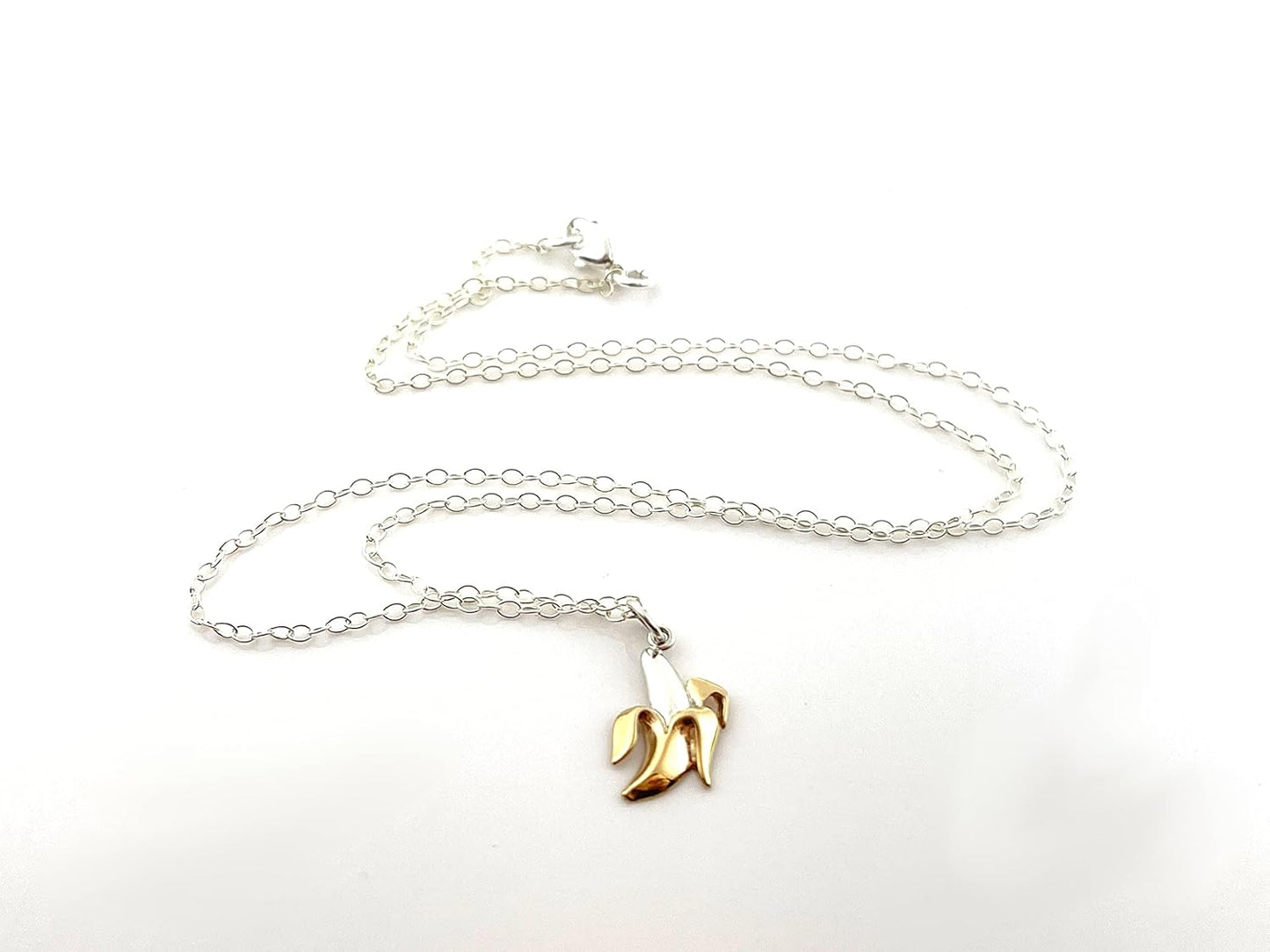 Sterling Silver Banana Necklace