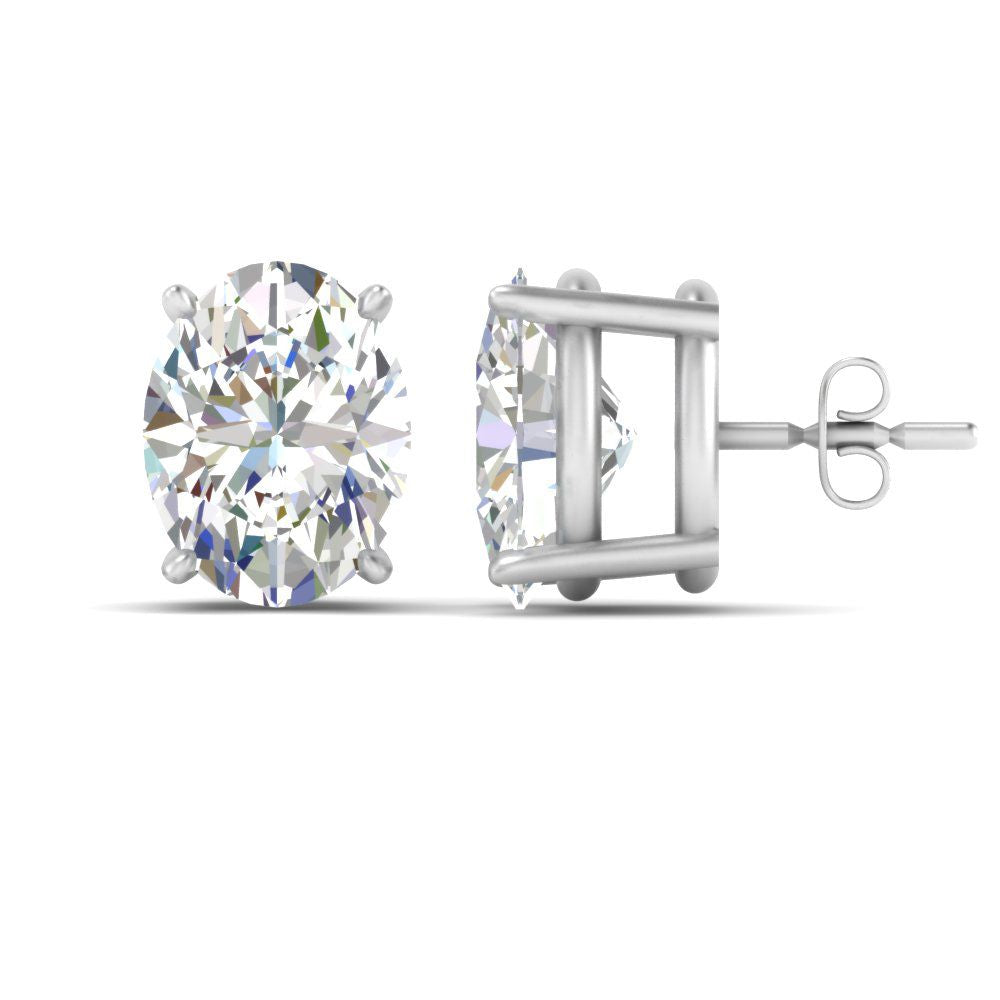 Stud Earring Basket Oval Shaped